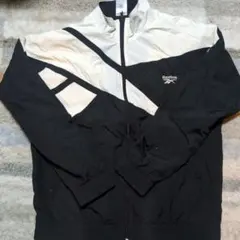 Reebok ナイロンジャケット XS ブラック/ホワイト