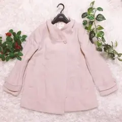 組曲 KUMIKYOKU ウールコート 大きいサイズ5 XL相当 ピンクベージュ