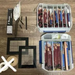 デッサン　鉛筆　木炭　用具一式セット　美大受験のサムネイル