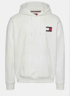 TOMMY JEANS ホワイト フード付きパーカー Lサイズ