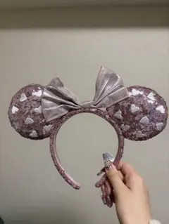 ディズニー ピンクハートスパンコールカチューシャ