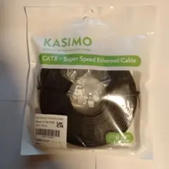 KASIMO CAT8 フラットパッチコード 10m ブラック