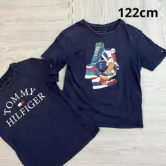 2枚セット TOMMY トミーヒルフィガー 半袖Tシャツ 120 ネイビーのサムネイル
