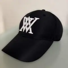 ANEW GOLF ブラック刺繍ロゴキャップ