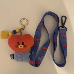 BT21 TATA ぬいぐるみ キーホルダー ネックストラップ セットのサムネイル