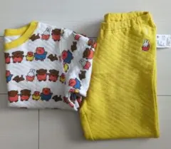 ユニクロ　キルトパジャマ　ミッフィー　長袖パジャマ