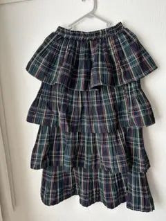 チェック柄ティアードスカート