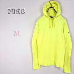 ◆ナイキ【M】フーディー パーカー プリントロゴ 蛍光イエロートップス 派手