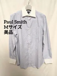 29【M/美品】Paul Smith 日本製 ストライプ ワイシャツ 綿100%
