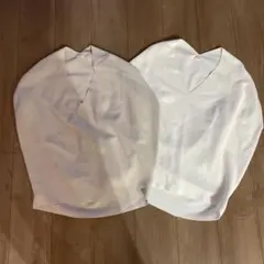 IÉNA ホワイト Vネック 半袖ニット