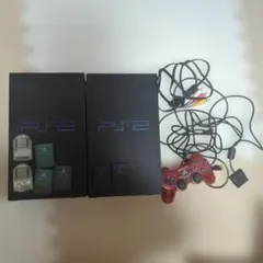 ジャンク品　プレイステーション2本体　コントローラー　メモリーカード　ソフト