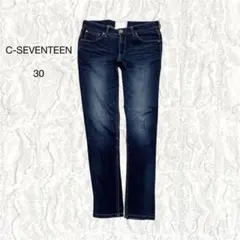 シーセブンティーン C-SEVENTEEN スリムデニムパンツ レディース Lのサムネイル