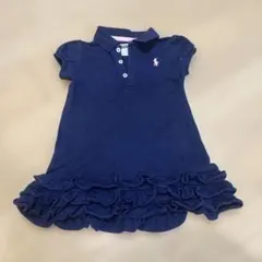 即日発送❗️ラルフローレン ネイビー ワンピース 12M 80 コットン100%