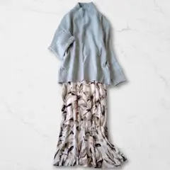 ✅️美品〔フィフス〕花柄スカート フレアスカート ロングスカート ゆったり