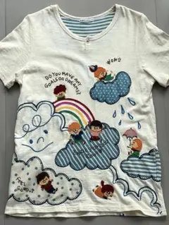 rough ラフ　刺繍　半袖　Tシャツ