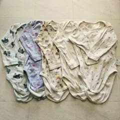 UNIQLO ベビー 長袖ボディスーツ 肌着 ロンパース 90cm 5枚セット