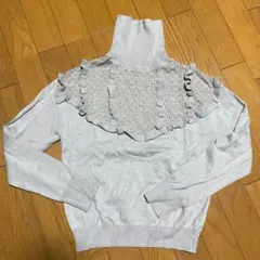 値下げ！ニット トップス ハイネック リリーブラウン