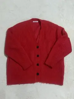 beauty&youth Vネックシャギーニットカーディガン