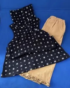 星柄トップスとフリルパンツセット