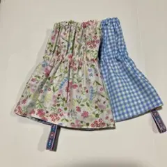 小さな花柄プリントのアームカバー（リバーシブル）