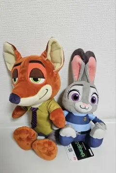 ズートピア2ペアぬいぐるみ ニック・ジュディ