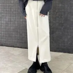 ヌバックライクZIPナロースカート