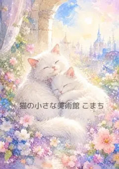 〈猫アート インテリアポスター A4光沢紙〉春光のゆりかご