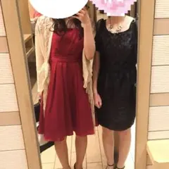 【最終値下げ★】着画◎結婚式・パーティドレス 巻スカート付き