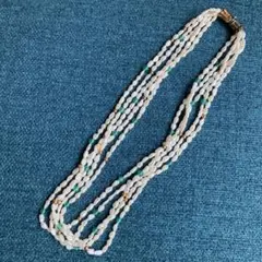 淡水パール　5連ネックレス