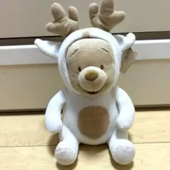 ディズニー　くまのプーさん　トナカイ　オルゴール　ぬいぐるみ　レトロ