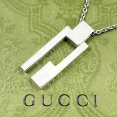 希少✨ グッチ ネックレス スクエア Gモチーフ ロゴ シルバー 925 