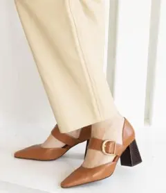 RANDA ソフト ゴールドバックルセパレートパンプスのサムネイル