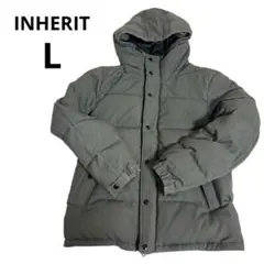 INHERITインヘリットダウンジャケットジップアップフード付きLカジュアル
