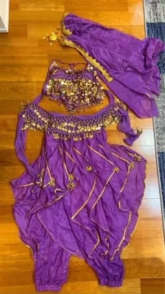 紫色のベリーダンスセットアップ