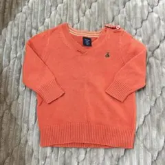 babyGap オレンジ Vネック ニットセーター 12-18ヶ月