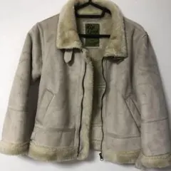 キッズ130cmライダース風ジャケット スウェード　ボア