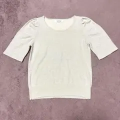 archives（アルシーヴ）ラメニット半袖パフスリーブ　Mサイズのサムネイル