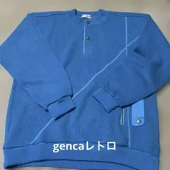 genca ニット セーター ブルー Mレトロ