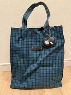 【人気】Familiar チェック柄トートバッグ(大)