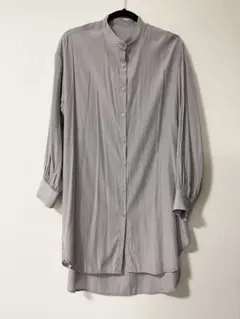 Discoat 長袖ロングシャツ　チュニック　グレー　F