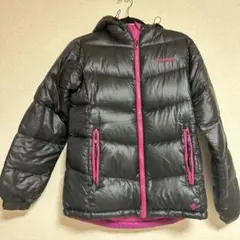 Columbia フード付きダウンジャケット ブラック/ピンク