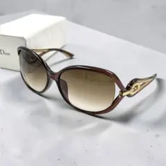 dior archive y2k オーバル バイカラー サングラス ケース付き