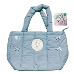 ポチャッコ　推し活トートバッグ　ブルー　水色　中綿　バック　サンリオ