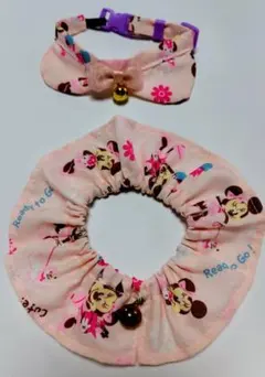 ハンドメイド　キャラクター首輪　２点セット