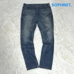 SOPHNET. ソフ　デニム　パンツ　シンチバック　日本製　ヒゲ　ハチノスのサムネイル