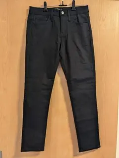 64cm　黒ブラック　スリムフィット　チノパン　ストレッチパンツ