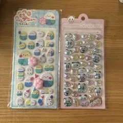 かわいいキャラクターの3Dシールセット