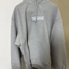 Supreme グレー パーカー フード付き