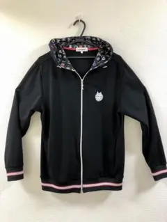 『M•U SPORTS』エムユースポーツ　ジップアップパーカー　黒　Lサイズ