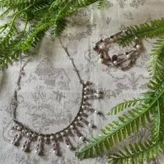 昭和レトロネックレス　ブレスセット